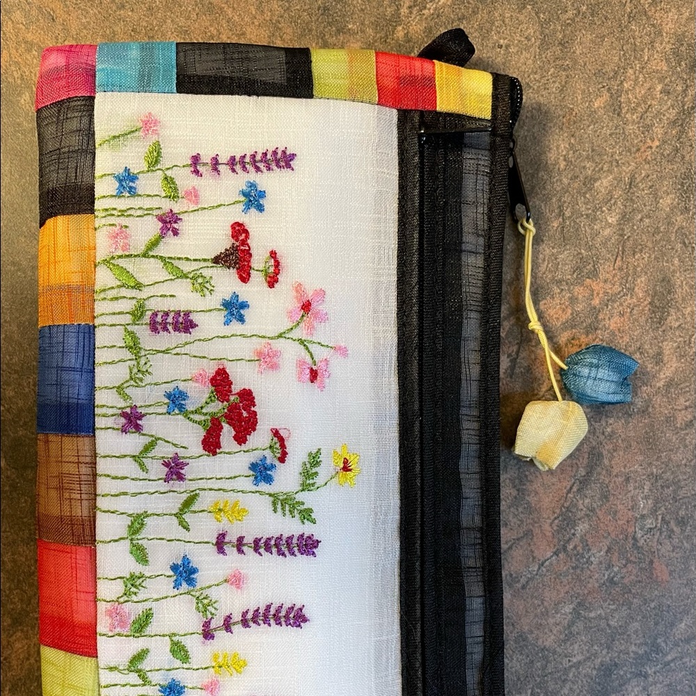 Hand Embroidered Cosmetics Pouch